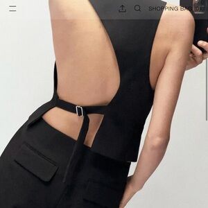 Zara Black Cutout Vest